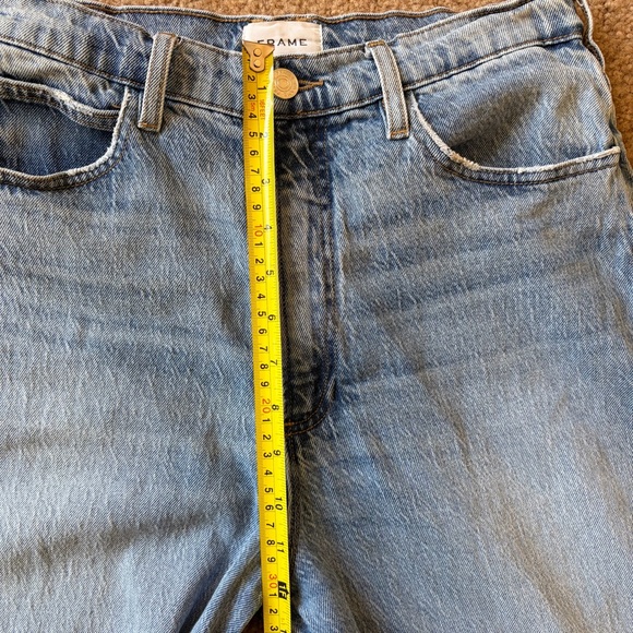 FRAME Le Jane Wide Leg Jeans Lomina Wash High Rise Blue Denim Size 30 Womens - Picture 9 of 13